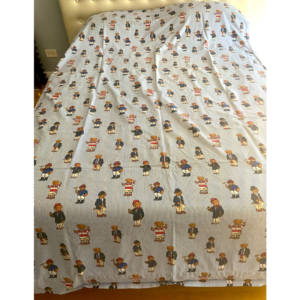 Ralph Lauren Polo Bear Flat Sheet - Twin
